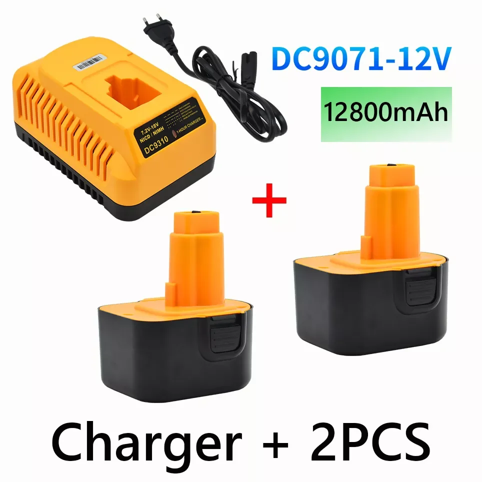 

Dewalt 12V 12800mAh Tool battery for Dewalt DE9074 DC9071 DE9037 DE9071 DE9075 DW9071 DW9072 DW9074 DC727 DC981 DW051+Charger