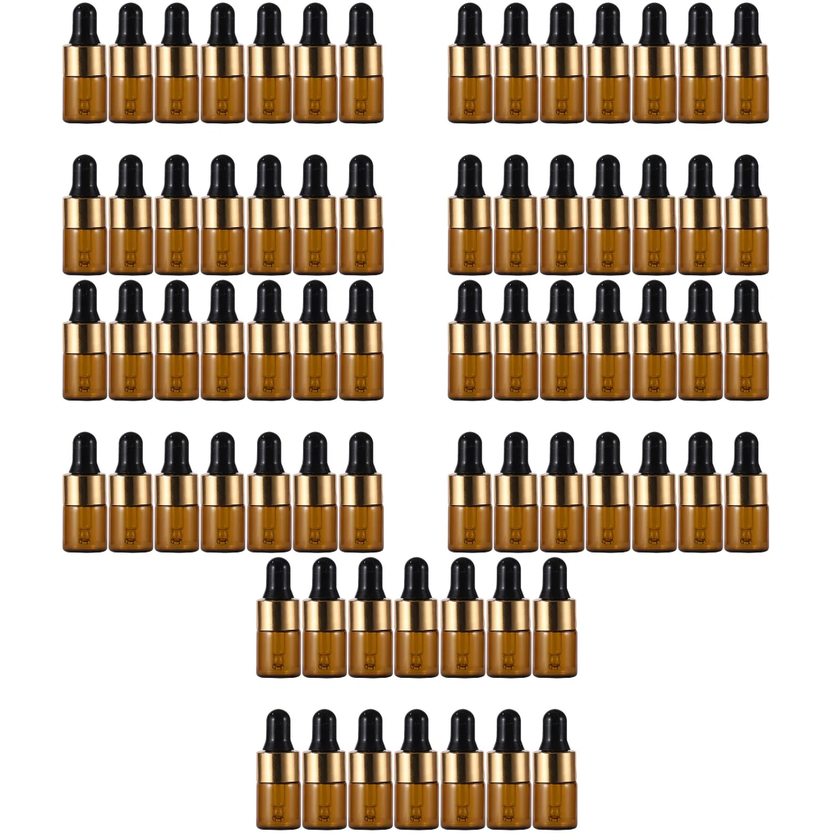 

100 pcs Glass Bottles 2ml Empty Refillable Dropper Bottles