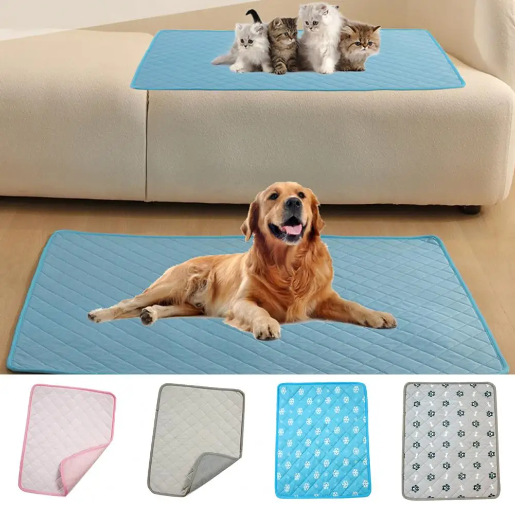 

Pet Mat Comfortable Breathable Good Water Absorption Summer Pet Ice Mat Anti-Slip Colorful Delicate Pet Cooling Cushion for Home