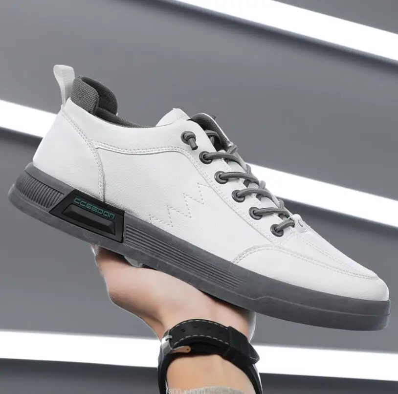 

Shoes sneakers 2022 summer new Leather Men's board shoes Casual low top vulcanized shoes Male sneakers Tenis Masculino