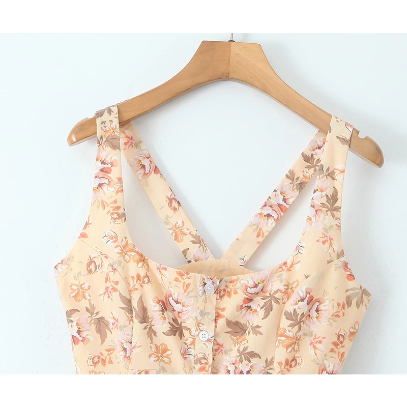 Сексуальное элегантное женское длинное платье миди с цветочным принтом модное