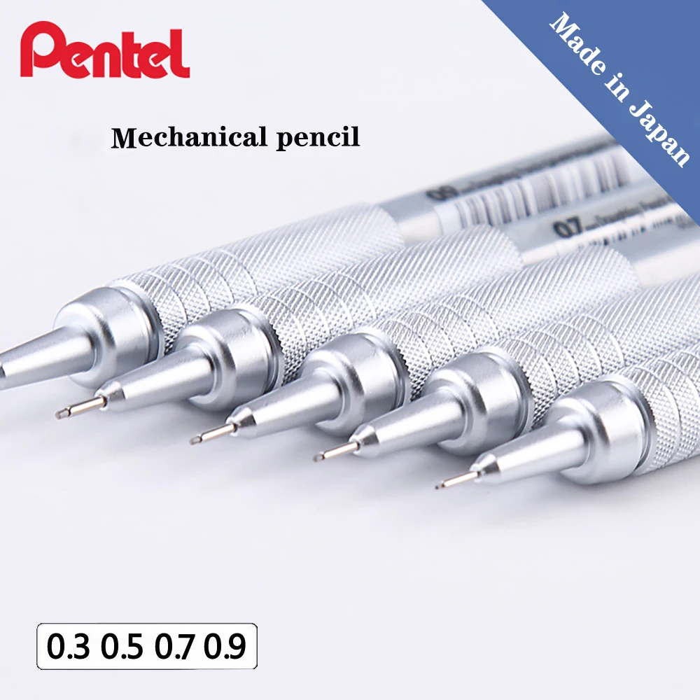 

Механический карандаш Pentel GraphGear500 PG515, низкий центр тяжести, металлический Противоскользящий захват, антисломанный свинцовый рисунок, художественные канцелярские принадлежности