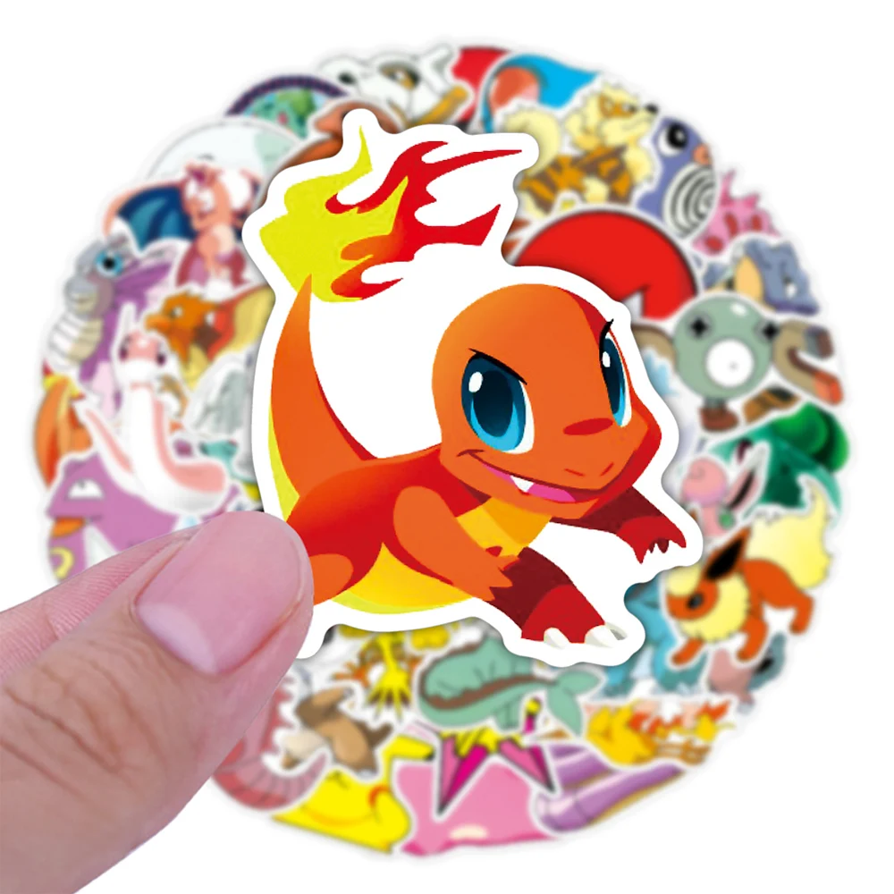 

100pcs Cute Pokemon Cartoon Stickers for Kids Waterproof Kawaii Decals Graffiti Water Bottle Luggage Phone Sticker DIY Toys