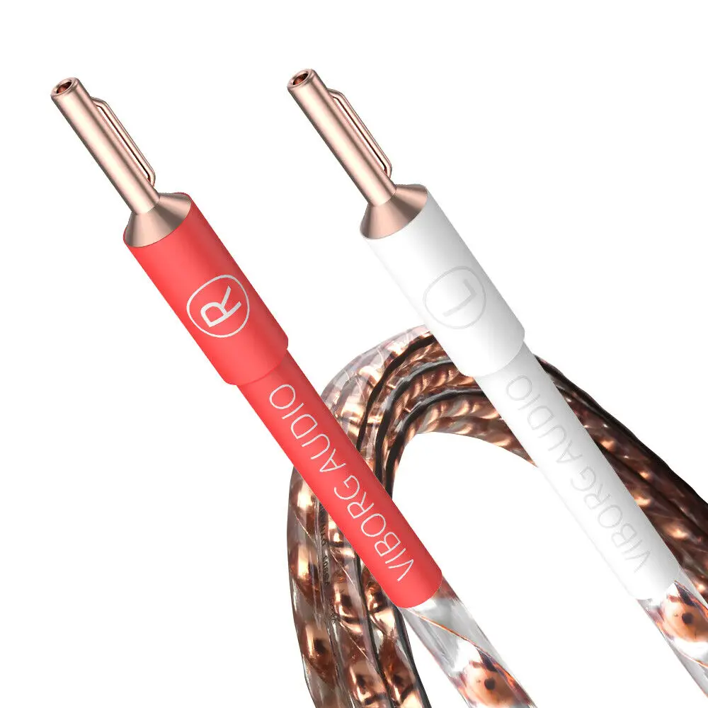 Пара вибрачных VS903 плоский акустический кабель HIFI с разъемом типа банан из чистой