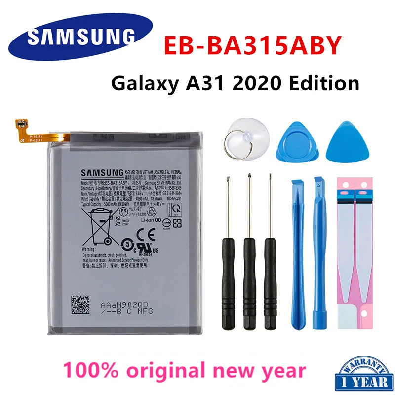 

SAMSUNG Orginal EB-BA315ABY 5000mAh Battery For Samsung Galaxy A31 2020 Edition SM-A315F/DS SM-A315G/DS Batteries+Tools