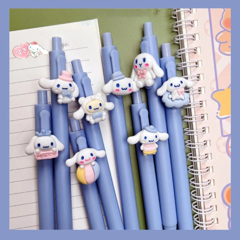 

2Pcs Sanrios Gel Pen Kawaii Cinnamoroll Cute Shape Pattern Stationery Neutral Pen Office School Supplies Written Test Girls
