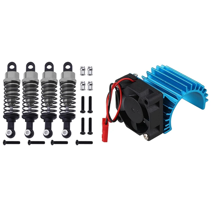 

4Pcs Aluminum Shock Absorber Assembled Damper Replacement A949-55 With 380 Motors Heatsink With Fan