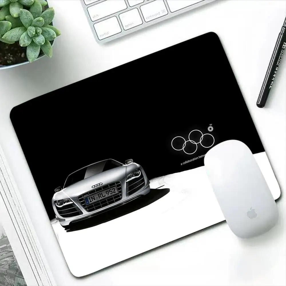 

A-Audis Logo Car Small Mouse Pad Computer Game Mousepad Varmilo Gaming Accessories Soft 15x15 Mice Mat Keyboard Office Deskmat