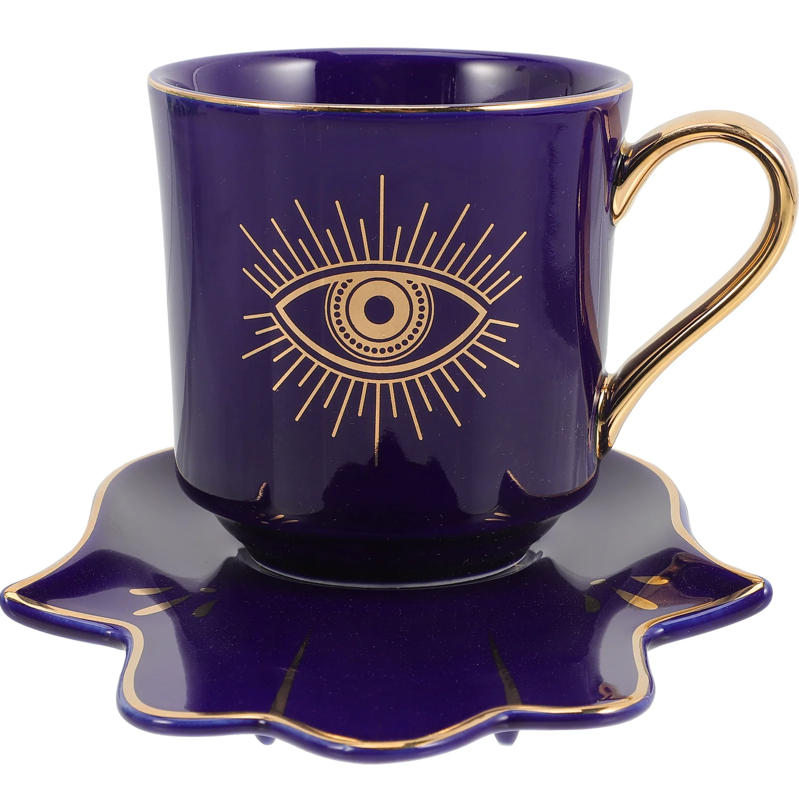 

Cup Coffee Mug Ceramic Saucers Godamulet Turkish Espresso Mugs Evil Porcelain Eye Cups Protection Tea Lattemulled Eyes