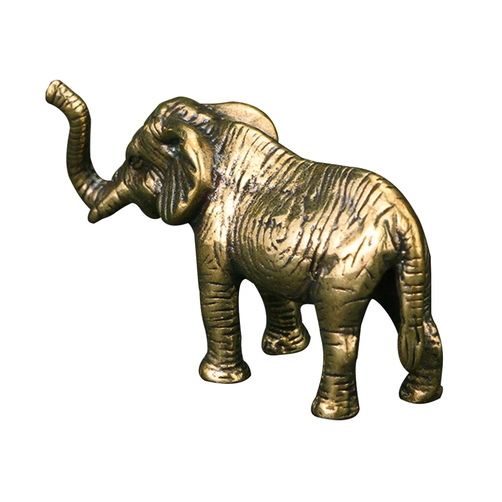 

Elephant Decor Brass Statueanimal Sculpture Figurine Gift Statues Luck Good Ornament Figurines Wealth Desktop Decoration