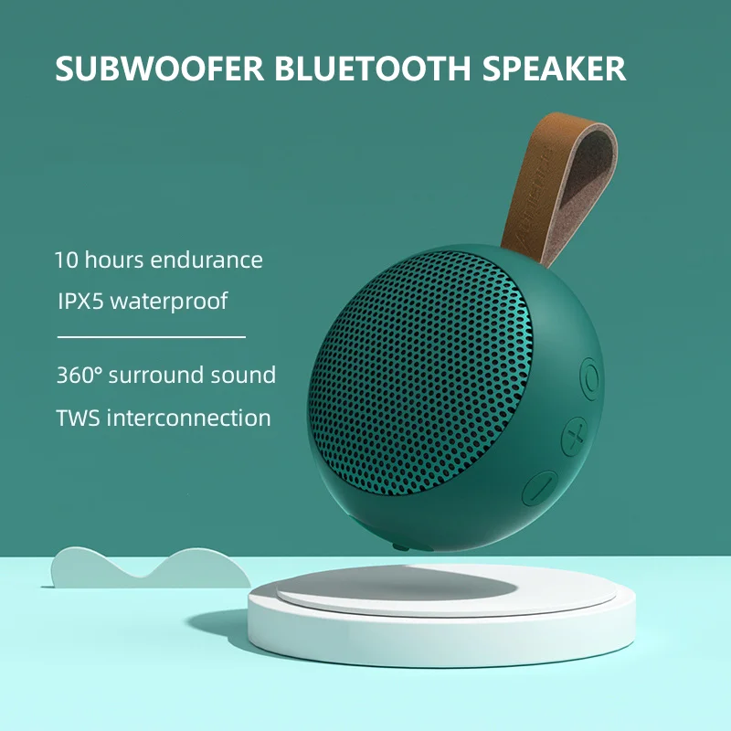 

Мини - портативный беспроводной Bluetooth динамик HIFI ультрабасовый динамик IPX7 водонепроницаемый с поддержкой TWS