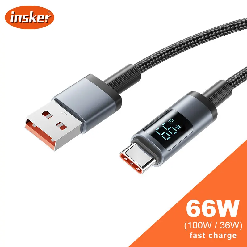 

100W/66W/36W/12W 5A Fast Charger Type C to Type C to Lightning Wire Cord Lightning /TypeC PD Mobile Notebook Display Data Cable