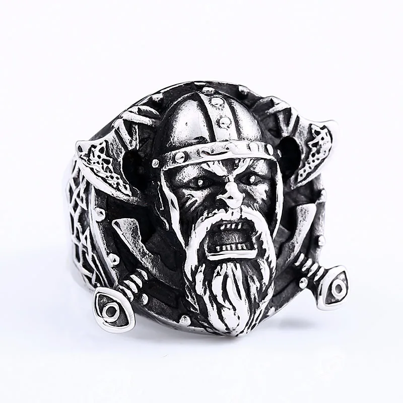 

316L Stainless Steel Men Punk Ring Skull Skeleton Gothic Rock Hip Hop Vintage Rings Cocktail Band Rings Party Jewelry Gift