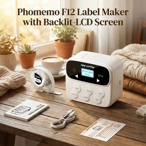 Phomemo F12 Портативный Бесчернильный Принтер Этикеток