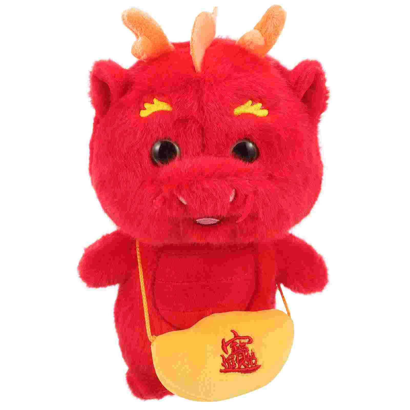 

Stuffed Dragon Desktop Dragon Plush Tang Suit Dragon Decor