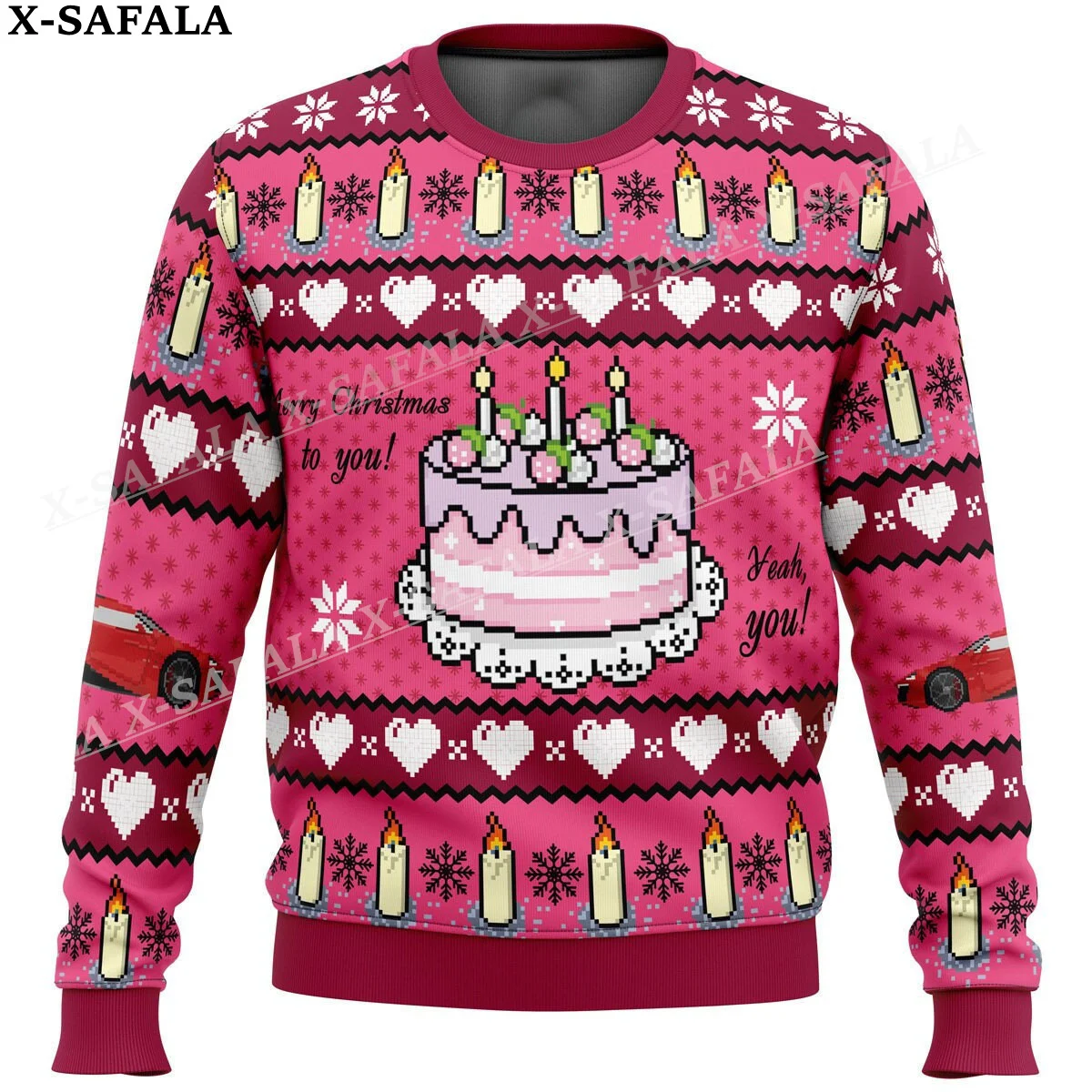 Забавная Рождественская елка с гирляндными шариками Гадкий женский свитер