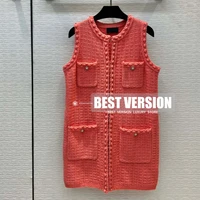 best version high end 11 luxury branded 2022 runway wool blended knitted vintage sweater vest women long elegant sweats vests