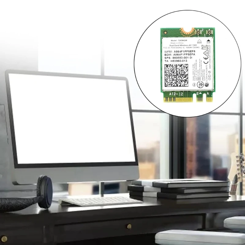 Двухдиапазонная беспроводная сеть-AC 7265 7256NGW Сетевая карта 802.11AC 1200M Wi-Fi + Bluetooth4.2