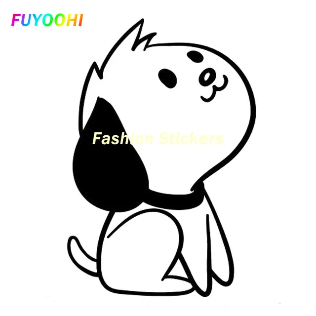 

FUYOOHI Exterior/Protection Fashion Stickers Personality Cartoon Pet Dog Animal Car Accessories Sunscreen Stickers Decals