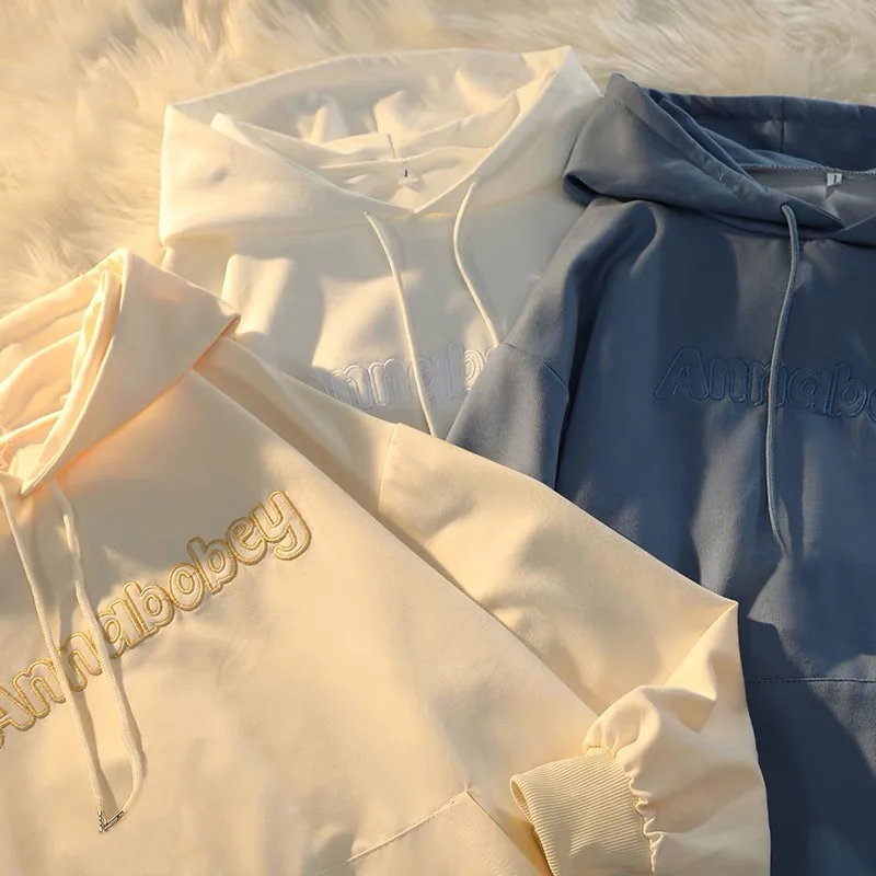 Женские толстовки в японском стиле преппи винтажные корейские оверсайз с