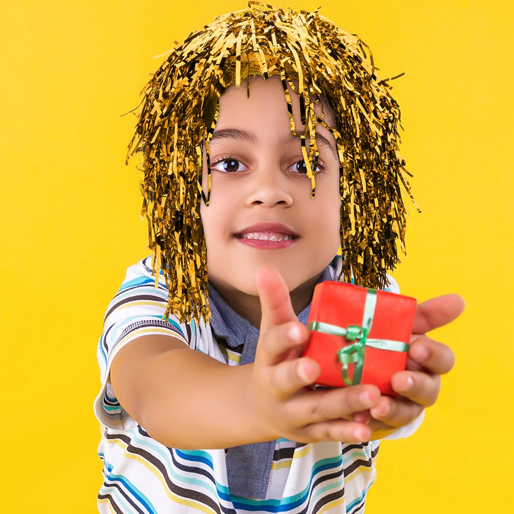 5 шт. парики для маскарада от дождя металлические вечерние накладные волосы