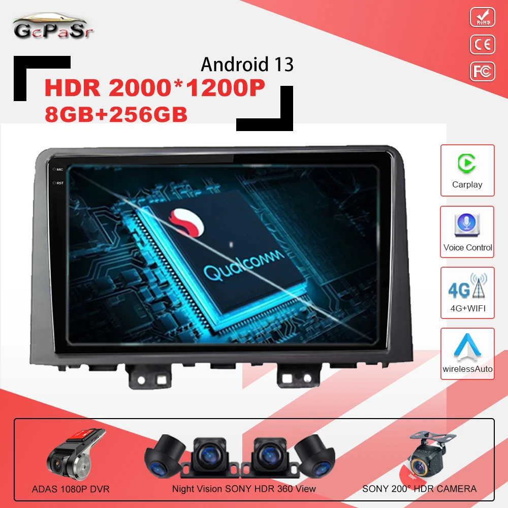 

Qualcomm 10.1'' DSP Car Multimedia Player For Hyundai Staria H1 2021+ 8+128G GPS Navigation Android13 Auto+Carplay Radio Stereo