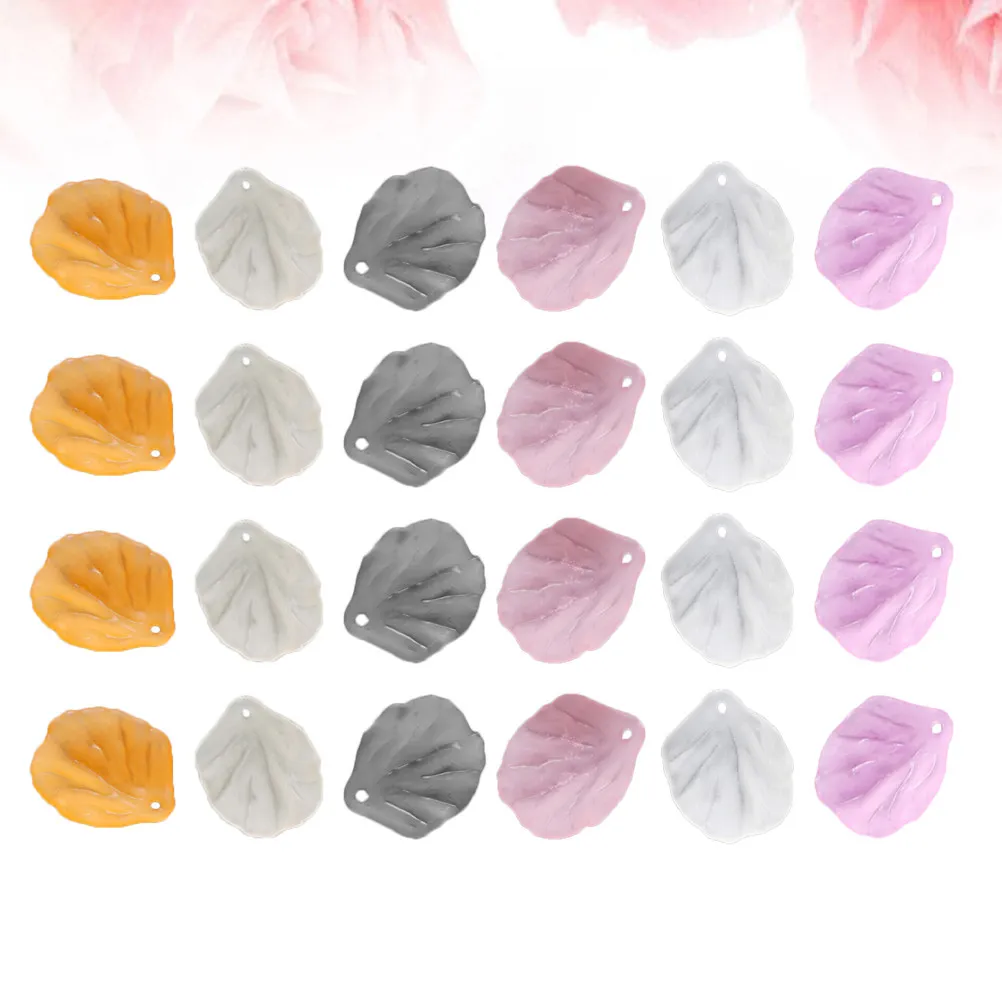 Фото 200 шт. разноцветных акриловых имитаций лепестков цветов, пластиковые декоративные элементы для рукоделия, аксессуары для свадебных столов и ковров №3