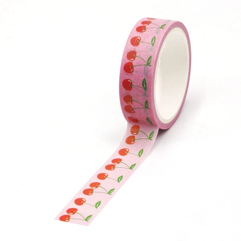 

NEW 1PC Decorative Cherry Fruit Washi Tape DIY Scrapbooking Planner Adhesive Masking Tapes Kawaii Papeleria