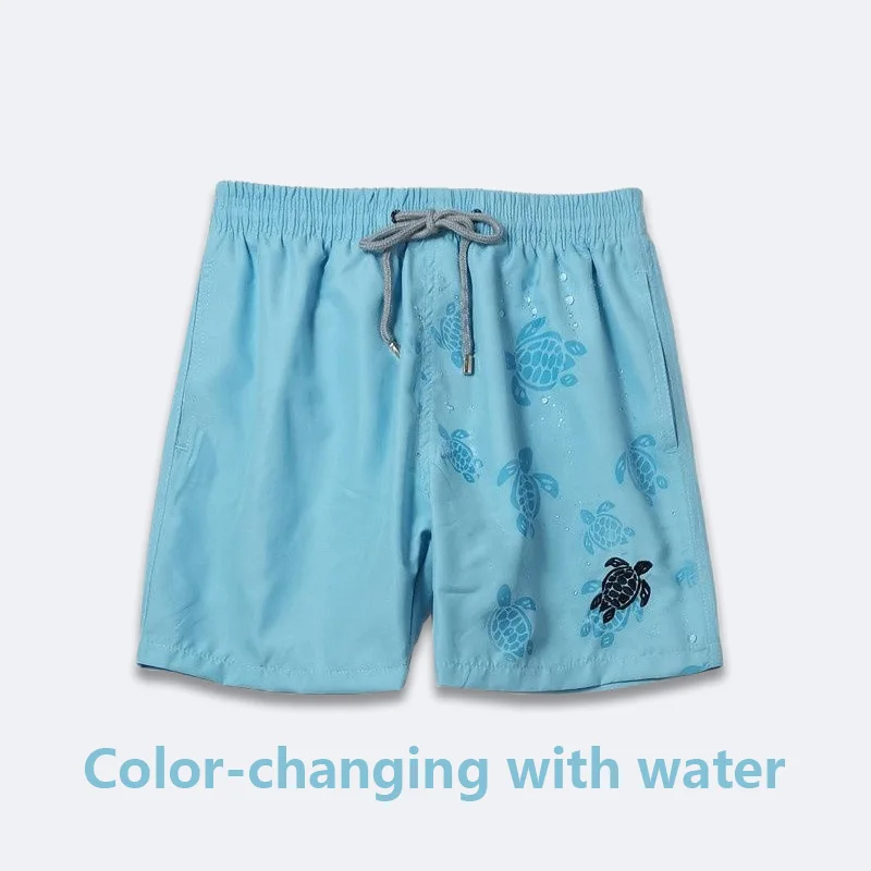 

Новинка 2022, Качественная мужская Волшебная одежда для плавания, однотонные Меняющие цвет шорты для пляжа, серфинга, плавки