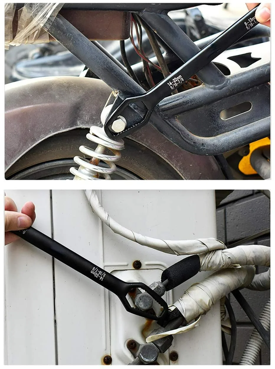 8-22mm Universal Double Ended Wrench Self-Tightening Screw Nuts Repair Wrenches Ratchet Spanner Plumbing Tools Tap - купить по