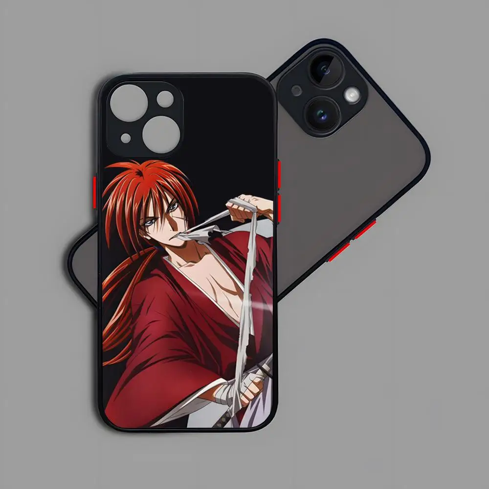 Чехол для телефона Potdemiel-Himura Kenshin матовая прозрачная задняя крышка iPhone 16 15 14 13 12 11