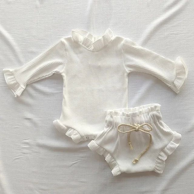 Flare Long Sleeve Blouse & Shorts 4