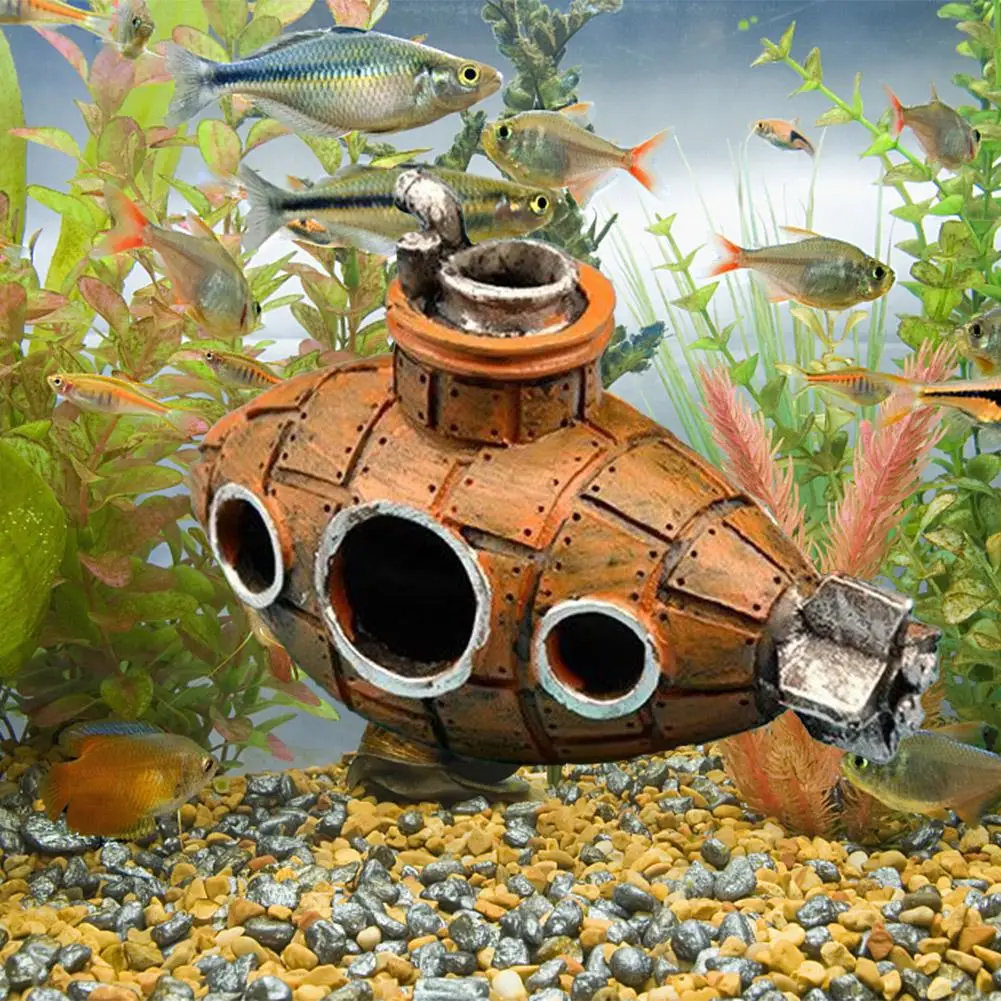 

[ Ready Stock ] Resin Ornaments Hollow Fish Shrimp Shelter Cave Aquarium Fish Tank Landscaping Decoration