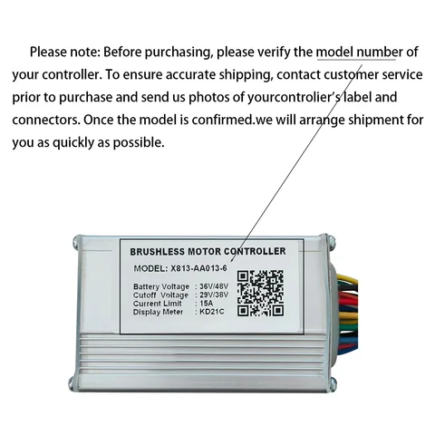 Контроллер X813-AA013-6 36/48В 15А для электровелосипеда