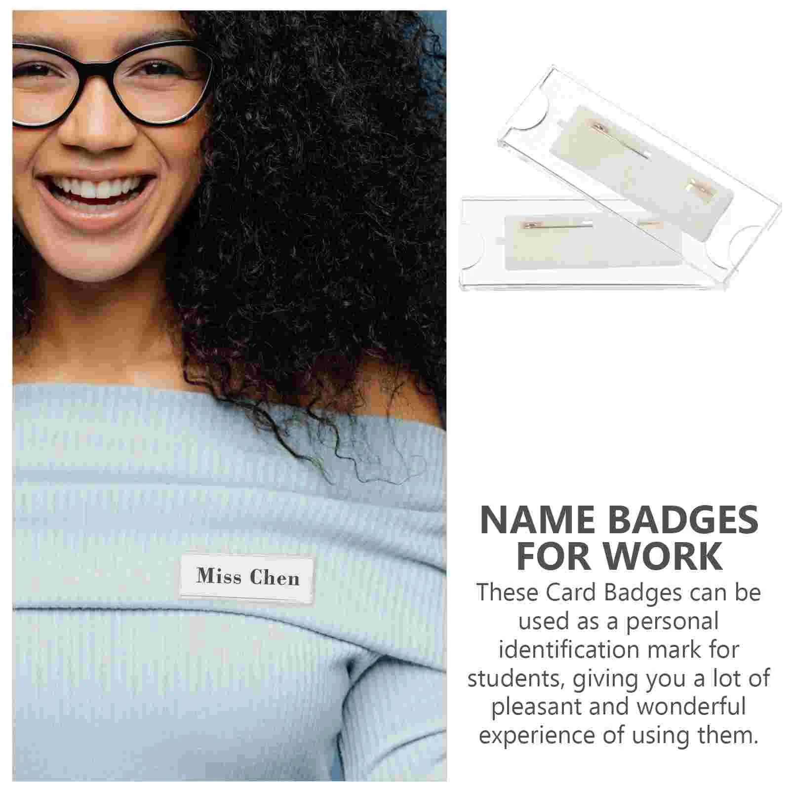 10 шт. держатели для карточек с именем бирка сотрудников поделки из плексигласа