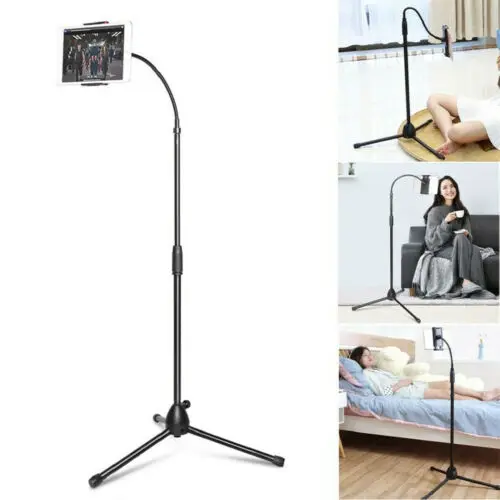 

Gooseneck Tripod Floor Tablet Stand fr 4.7-10’’ Cellphone iPad Holder