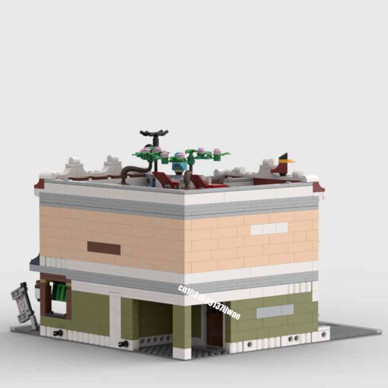 НОВЫЙ город хит продаж вид на улицу Moc модульный велосипед с лапшой магазин