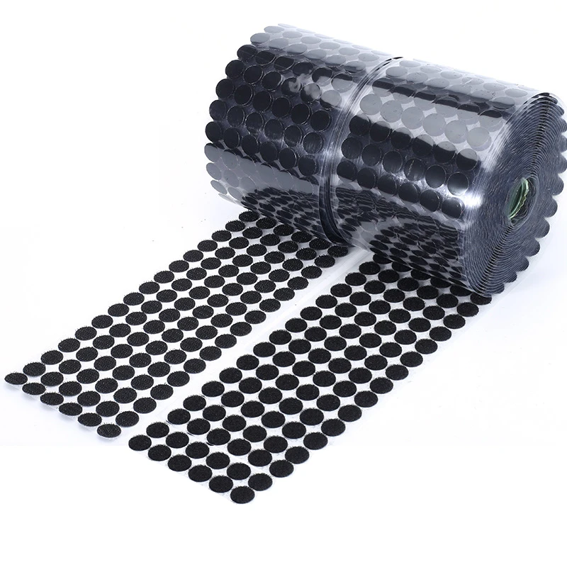 

Strong Dot Sticker Self Adhesive Fastener Tape 10-30mm Glue Disc White Black Round Coin Hook Loop Tape Professional Tool