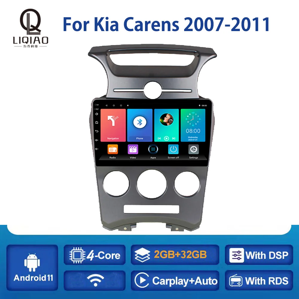 

Android 11 IPS Car Radio For Kia Carens 2007-2011 Multimidia Video Player Navigation GPS Carplay Bluetooth DVD FM Split Screen