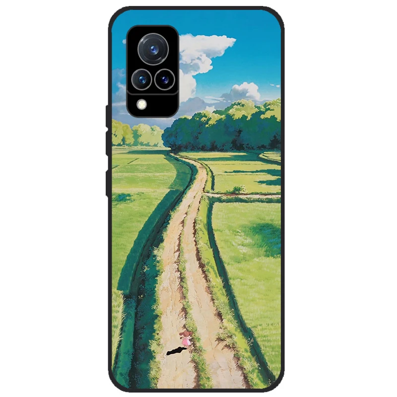 Для Vivo V21 5G Чехол V 21 Силиконовая задняя крышка для телефона V2050 VivoV21 Чехлы Мягкий