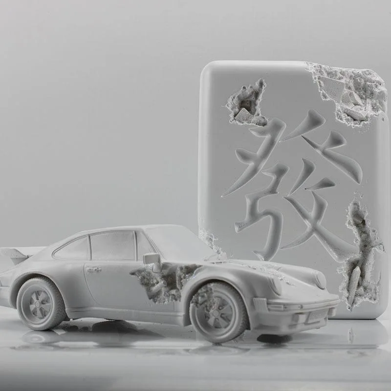 

Статуэтка автомобиля в современном стиле, абстрактная Автомобильная модель, американская мАч, статуэтка Чен-арта, Статуэтка из смолы, ремесло, украшение для дома, подарок на день рождения