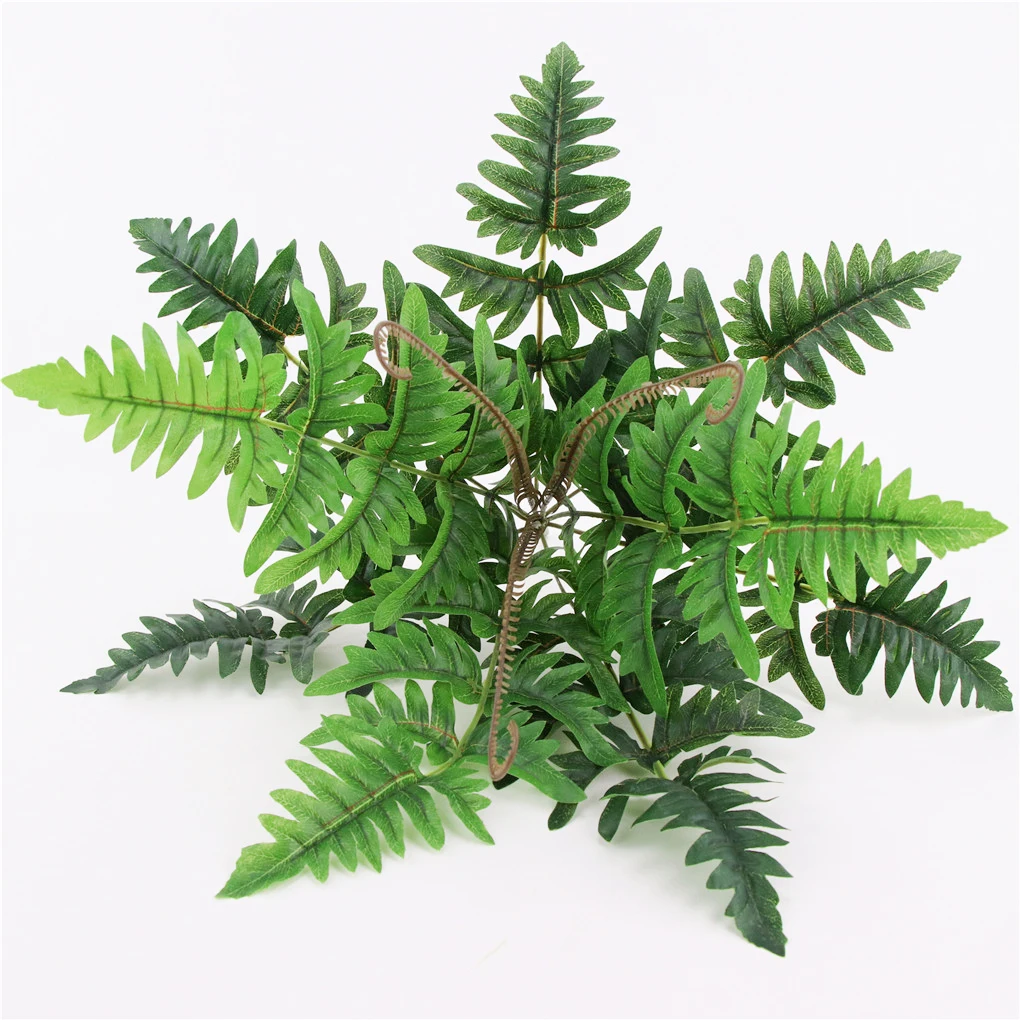 

Artificial Fern Plant Leaf Plastic Silk Cloth Fake Fern Leaf Wedding Party Decorative Plant