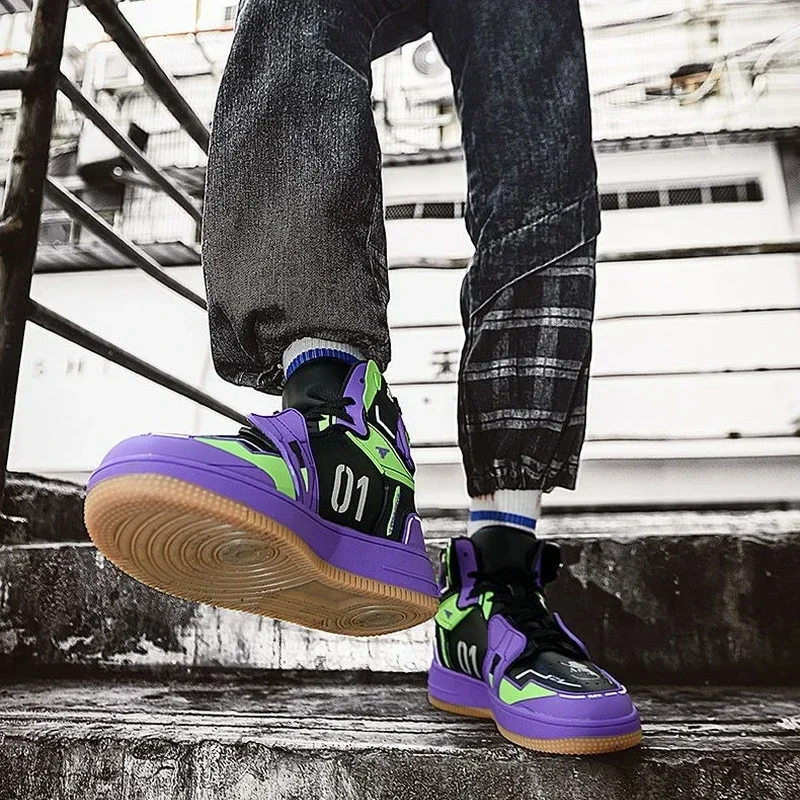 Мужские баскетбольные туфли EVANGELION роскошные модные дышащие кроссовки