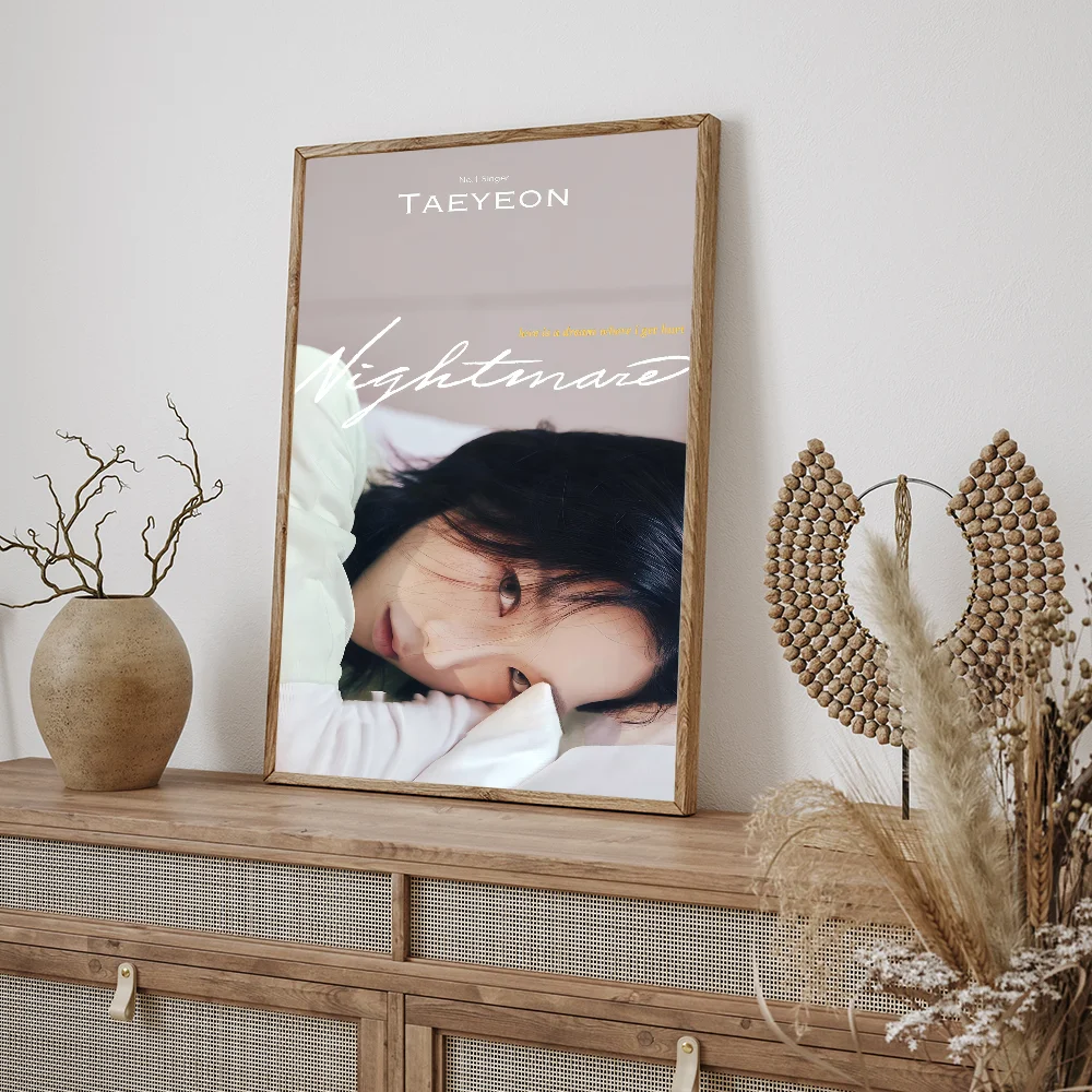 Корея T-Taeyeon настенная белая бумага плакат водостойкая бумажная наклейка кофейня