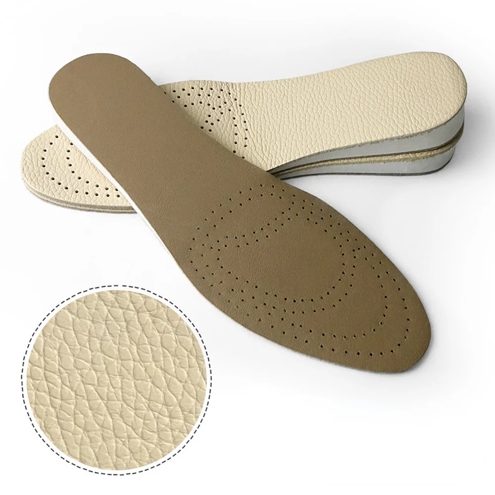 

1 Pair Double-sided Cowhide Increase Insoles Increased Insole In Sports Breathable and Shockproof