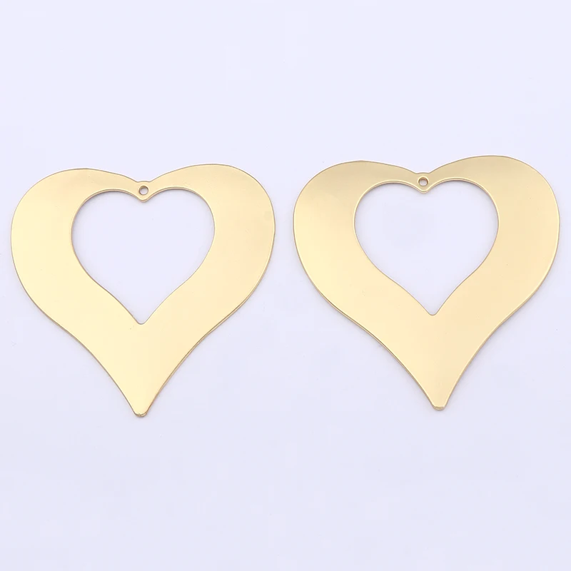 

2pcs Tibetan Gold Color Large Hollow Open Heart Charms Pendants For DIY Necklace Jewelry Making Findings Accessories 70x66mm