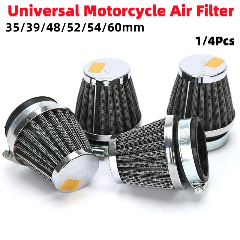 

1/4 шт. Универсальный воздушный фильтр для мотоцикла впускной фильтр для мотоцикла (35/39/48/52/54/60 мм)