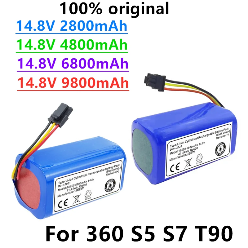 

2022 New 14,8V 9800mAh Roboter-staubsauger Batterie Pack für 360 S5 S7 T90 Robotic Staubsauger Ersatz Batterien