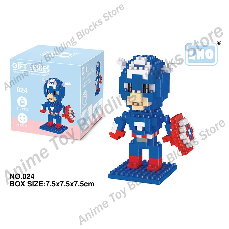 Конструктор из фильма Disney сборка кирпичей Человек-паук Тор Локи капитан аниме