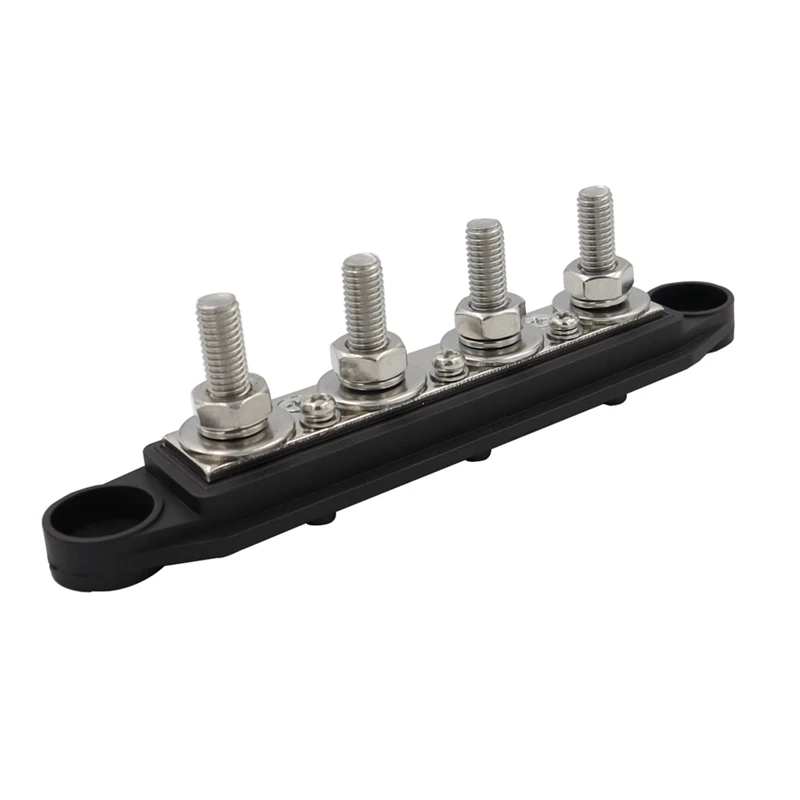 

48V DC 250A 4 Terminal Studs Busbar Power Distribution For RV Ship Car Marine Cable Organizer Box M8+M10